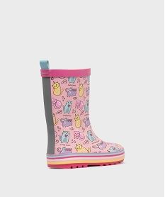 bottes de pluie imprime chats fille - lovely wings roseH093401_4
