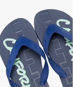 tongs imprimees a brides finement texturees homme bleu standardH094001_3