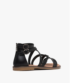 sandales plates a brides et talon zippe femme - valentina baldano noir standardH098401_4