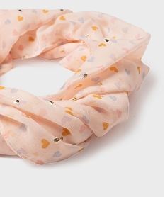 foulard tour de cou a motifs coeurs fille roseH101101_2