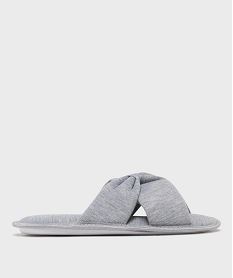 GEMO Mules d’intérieur ouvertes à brides croisées femme Gris