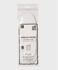 GEMO Semelles en latex et coton éponge parfumé enfant blanc standard