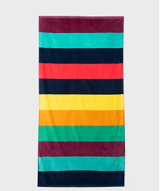 serviette de plage a rayures en eponge multicolore autres accessoiresH114201_2