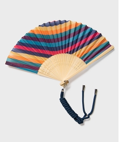 GEMO Eventail multicolore avec cordon amovible femme Multicolore