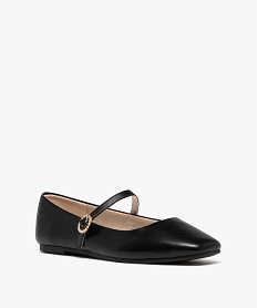 ballerine a bout carre et boucle a strass femme noir standard ballerinesH115801_2