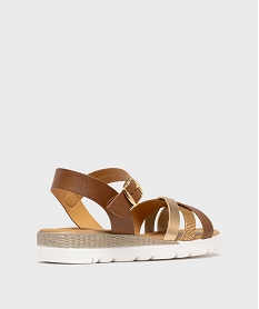 sandales plates a brides croisees femme - valentina baldano blanc standard sandales plates et nu-piedsH118001_4