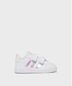 GEMO Baskets Grand Court 2.0 fermeture scratch bébé fille - Adidas blanc standard