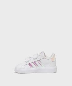 baskets grand court 2.0 fermeture scratch bebe fille - adidas blanc standard baskets et tennisH118701_3