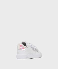 baskets grand court 2.0 fermeture scratch bebe fille - adidas blanc standard baskets et tennisH118701_4