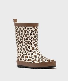 bottes de pluie avec motifs coeurs fille - lovely wings beigeH120701_2