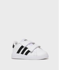 baskets grand court 2.0 fermeture scratch bebe - adidas blanc standard basketsH122401_2
