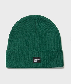 GEMO Bonnet uni en maille fine garçon vert standard