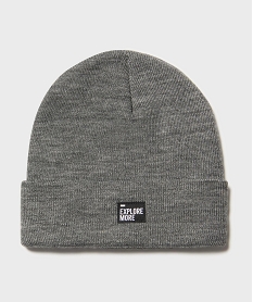 GEMO Bonnet uni en maille fine garçon gris standard