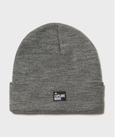 bonnet uni en maille fine garcon gris standardH126801_3
