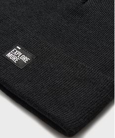 bonnet uni en maille fine garcon noir standardH127101_2
