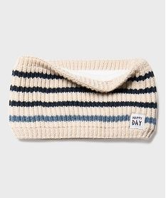 tour de cou raye double polaire bebe garcon beige standardH128501_3