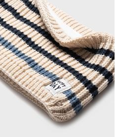 tour de cou raye double polaire bebe garcon beige standardH128501_4