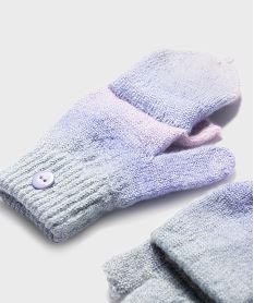 mitaines transformables en moufles fille multicoloreH128601_4
