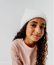 bonnet en grosse maille fille[missing] beigeH130501_4
