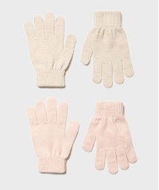gants en maille fine fille (lot de 2) beige standardH131401_3