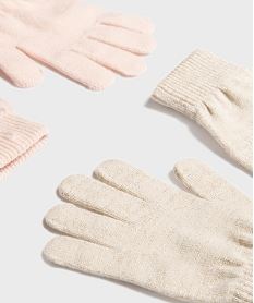 gants en maille fine fille (lot de 2) beige standardH131401_4