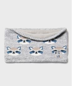 echarpe tour de cou a motifs renards doublee polaire bebe garcon grisH131701_3