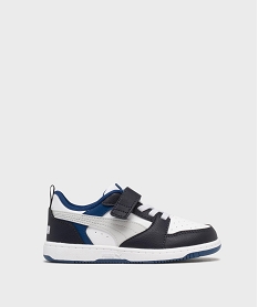 GEMO Baskets basses à lacets élastiques et scratch Rebound V6 garçon - Puma Bleu