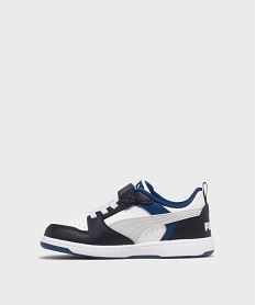 baskets basses a lacets elastiques et scratch rebound v6 garcon - puma bleu basketsH135001_3