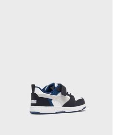 baskets basses a lacets elastiques et scratch rebound v6 garcon - puma bleu basketsH135001_4