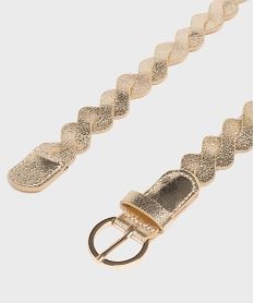 ceinture tressee en matiere metallisee fille doreH135301_2
