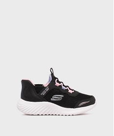 GEMO Baskets en toile pailletée faciles à enfiler fille - Skechers noir standard