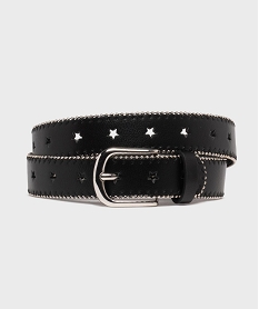GEMO Ceinture avec perforations étoiles et perles métalliques fille noir standard
