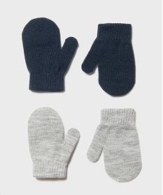moufles en maille fine bebe (lot de 2) bleuH137701_3