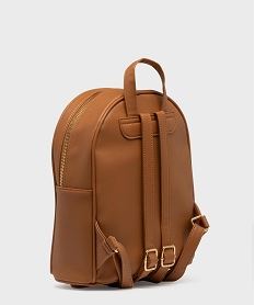 sac a dos avec details metalliques femme brun sacs a dos et sacs de voyageH141001_2