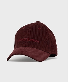 GEMO Casquette baseball en velours côtelée femme Violet