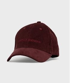 casquette baseball en velours cotelee femme violetH141201_4