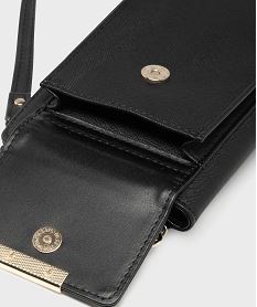 pochette smartphone et portefeuille 2-en-1 femme noir standard porte-monnaie et portefeuillesH142301_4