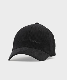 GEMO Casquette baseball en velours côtelée femme noir standard