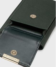 pochette smartphone et portefeuille 2-en-1 femme vert porte-monnaie et portefeuillesH142801_4