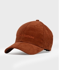 GEMO Casquette baseball en velours côtelée femme Brun