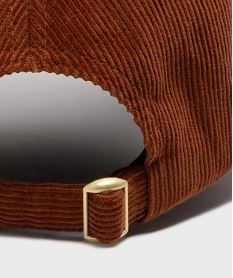 casquette baseball en velours cotelee femme brunH142901_2