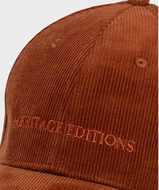casquette baseball en velours cotelee femme brunH142901_3