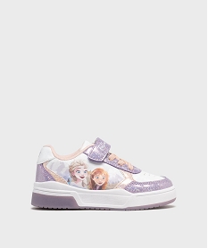 GEMO Baskets basses pailletées à semelle lumineuse fille - La Reine des Neiges Violet