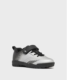 chaussures de foot garcon avec fermeture scratch gris standardH148801_2