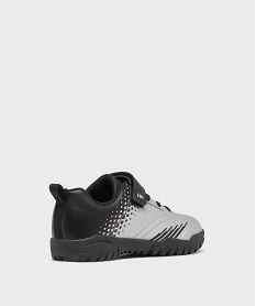 chaussures de foot garcon avec fermeture scratch gris standardH148801_4