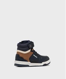 baskets montantes multimatieres fermeture scratch garcon - hobiz bleu basketsH149501_4
