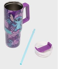 mug isotherme avec paille stitch - disney violet standardH151201_4