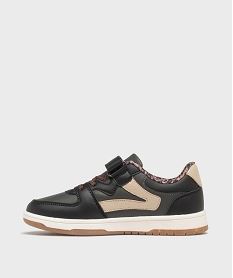 baskets basses multicolores a lacets elastiques et scratch fille - 5 miles noir standardH151301_3