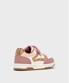 baskets basses multicolores a lacets elastiques et scratch fille - 5 miles rose standardH151401_4