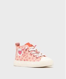 baskets montante en toile enduite fille - lovely wings rose basketsH153001_3